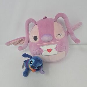 2025 Squishmallows Disney STITCH Slap Bracelet & ANGEL 8"  Set Of 2